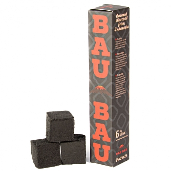 Bau Bau 25мм, 6шт/уп - уголь для кальяна